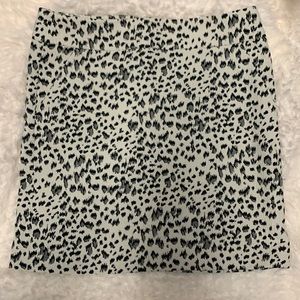 Loft snow leopard skirt